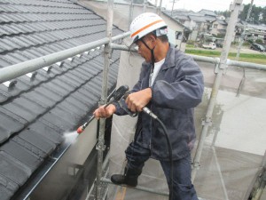 関市　大杉　清水邸様　高圧洗浄