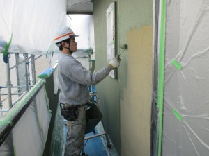 美濃市 F様邸 壁の下塗り 職人 鵜飼