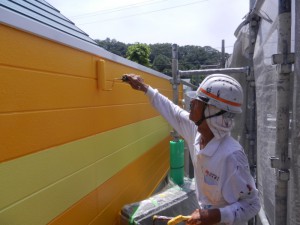 関市神野　オートライン様　外部塗装工事／山本