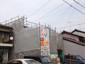 関市豊岡町　足場組立