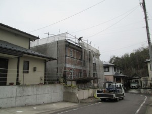 関市桜台にて足場組立を行いました