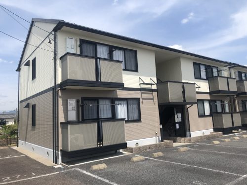 岐阜県関市下有知　賃貸住宅外壁塗装　超低汚染シリコン塗料使用