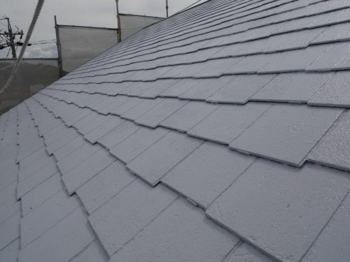 加茂郡坂祝町黒岩　カラーベスト屋根塗装　超低汚染リファイン500MF-IR使用