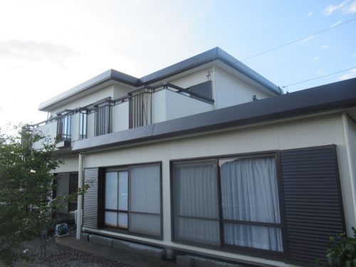 岐阜県関市十六所　セキスイハイムの家　熱膨れの外壁改修　塗り替え