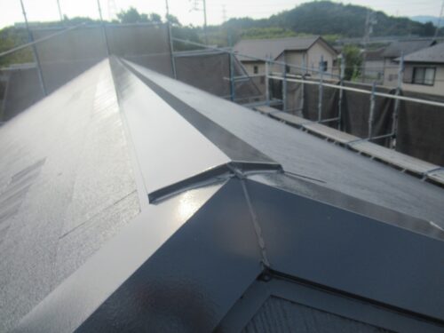 岐阜県関市関ノ上　屋根塗装工事　薄型スレート　遮熱塗料使用