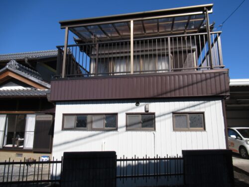 岐阜県関市下有知　外壁板金交換工事　トタン塗装工事