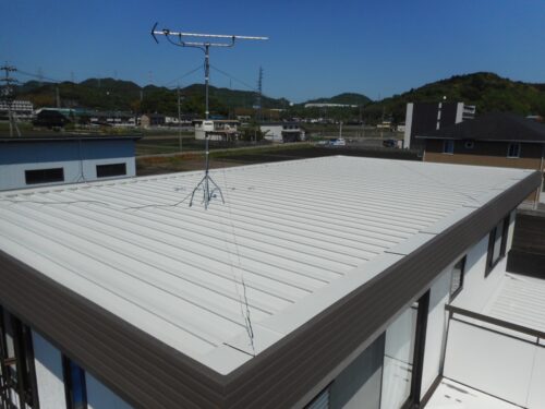 岐阜県関市　鋼板屋根塗装　セキスイの家　