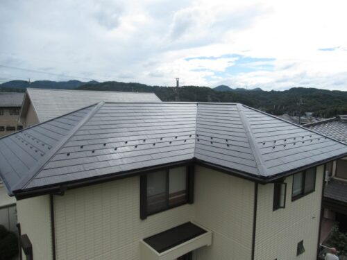 岐阜県関市　ミサワホームの住宅　スレート屋根塗装