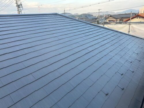岐阜県本巣市　カラーベスト屋根の塗装工事　