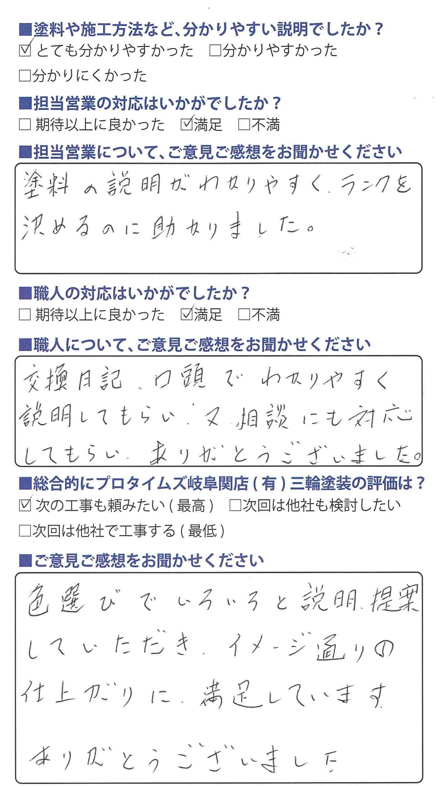 イメージ通りの仕上がりに満足/加茂郡/外装リフォーム