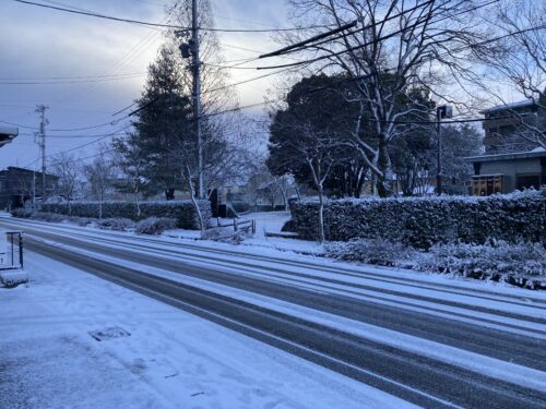 雪が降りましたね