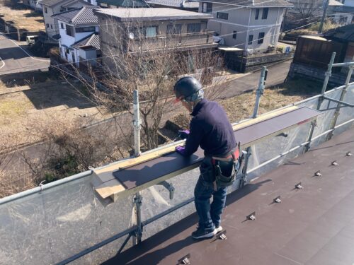 屋根板金工事②（関市下有知）