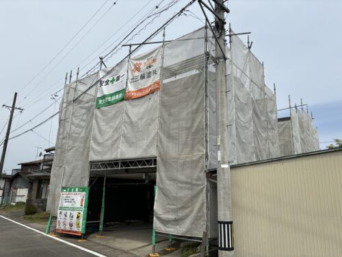 関市宮地町　足場組立