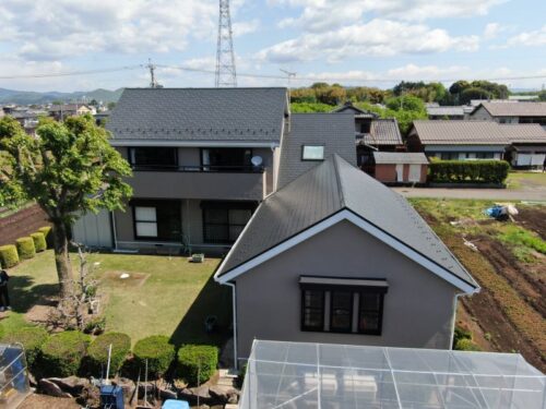美濃加茂市でベランダ床の改修工事と外壁塗装工事を行いました
