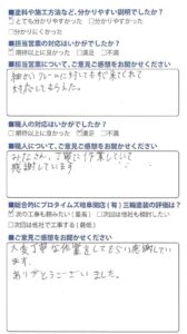 大変丁寧な作業に感謝/関市