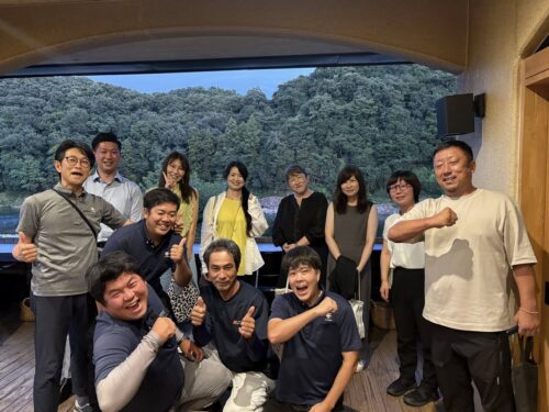 関観光ホテルでお盆休暇前の恒例の懇親会