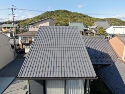 関市でのセメント瓦の屋根塗装事例