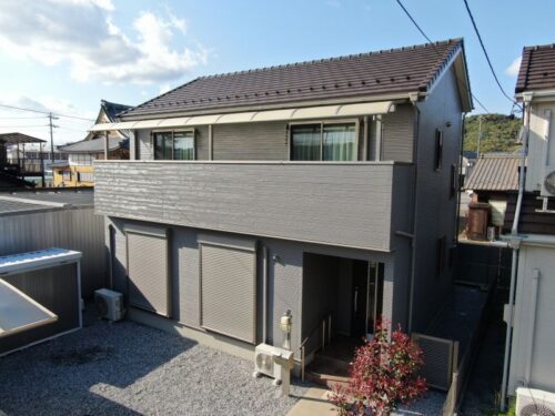 関市で外壁塗装｜グレーの落ち着いた色合いで美しく仕上がりました