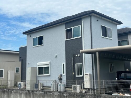 美濃加茂市の外壁塗装・ベランダ防水施工事例